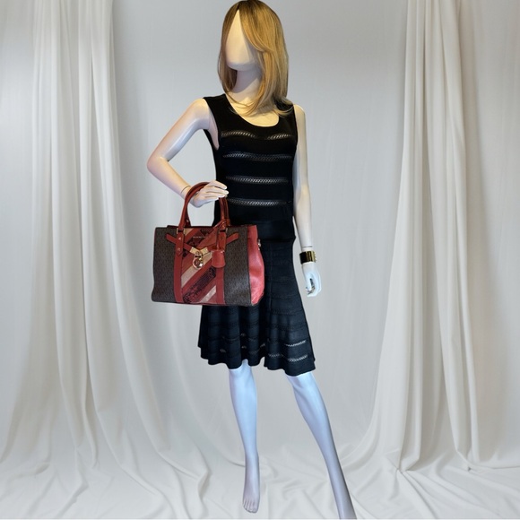 Michael Kors Nouveau Hamilton Signature Satchel EUC